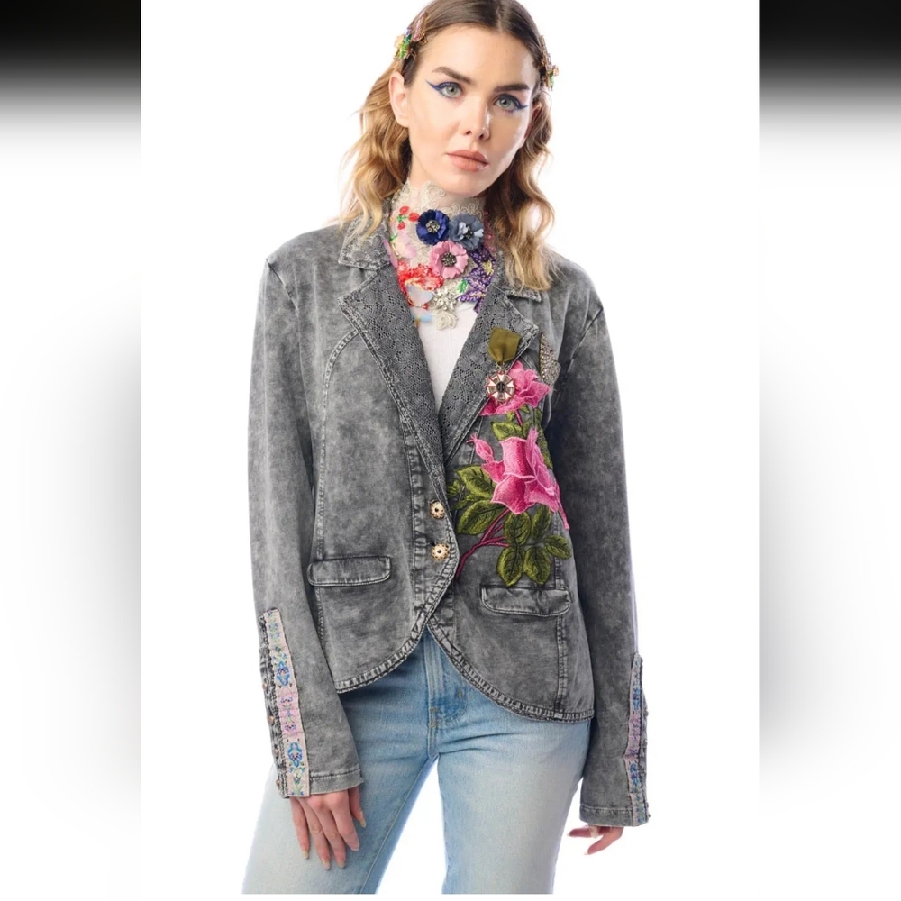 NWT Aratta Colonel Embroidered Jacket Sz Lg